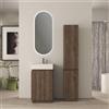 BADEN HAUS Colonna per mobile da bagno Cortina L36 x P30 x H185cm, cannettato, noce, con chiusura ammortizzata