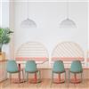 LUMICOM Lampadario Moderno Window bianco paralume bianco E27 Ø40cm LUMICOM