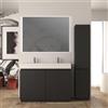 BADEN HAUS Mobile da bagno sottolavabo Cortina L120 X P45 X H 79cm, cannettato, nero opaco