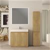 BADEN HAUS Mobile da bagno sottolavabo Cortina L90 X P45 X H 79cm, cannettato, rovere tabacco