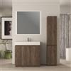 BADEN HAUS Mobile da bagno sottolavabo Cortina L90 X P45 X H 79cm, cannettato, noce