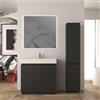 BADEN HAUS Mobile da bagno sottolavabo Cortina L90 x P45 x H79 cm, cannettato, nero opaco