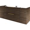 SENSEA Mobile da bagno sospeso sotto lavabo L 150 x H 64 x P 48 cm noce, 2 cassetti Apertura push-pull SENSEA Neo, Maniglie acquistabili separatamente