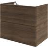 SENSEA Mobile da bagno sospeso sotto lavabo L 75 x H 64 x P 48 cm rovere lucido, 2 cassetti, 2 ante Apertura push-pull SENSEA Neo Frame, Maniglie acquistabili separatamente