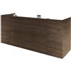 SENSEA Mobile da bagno sospeso sotto lavabo L 150 x H 64 x P 48 cm rovere noce, 2 cassetti 2 ante con cassetto Apertura push-pull SENSEA Neo, Maniglie acquistabili separatamente
