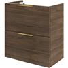 SENSEA Mobile da bagno sospeso sotto lavabo L 60 x H 64 x P 35 cm noce, 1 cassetto Apertura push-pull SENSEA Neo, Maniglie acquistabili separatamente
