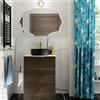 SENSEA Mobile da bagno a terra L 60 x H 84 x P 48 cm noce, 3 cassetti Apertura push-pull SENSEA Neo Line, Maniglie acquistabili separatamente