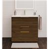 SENSEA Mobile da bagno a terra L 90 x H 84 x P 48 cm noce lucido, 3 cassetti SENSEA Neo Frame