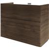 SENSEA Mobile da bagno a terra L 105 x H 84 x P 48 cm noce, 3 cassetti Apertura push-pull SENSEA Neo Line, Maniglie acquistabili separatamente