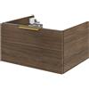 SENSEA Mobile da bagno sospeso sotto lavabo L 60 x H 32 x P 48 cm noce opaco, 1 cassetto Neo, Maniglie acquistabili separatamente