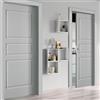 Leroy Merlin Porta interna a battente New York in MDF colore grigio, L 80 x H 210 cm, apertura a destra