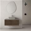 SENSEA Mobile da bagno sospeso sotto lavabo L 70 x H 50 x P 37 cm bianco, 2 cassetti Neo, Maniglie acquistabili separatamente