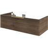 SENSEA Mobile da bagno sospeso sotto lavabo L 105 x H 32 x P 48 cm bianco, 2 cassetti 2 ante Neo, Maniglie acquistabili separatamente