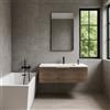 SENSEA Mobile da bagno sospeso sotto lavabo L 135 x H 64 x P 48 cm rovere noce, 4 cassetti Apertura push-pull SENSEA Neo, Maniglie acquistabili separatamente
