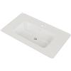 Leroy Merlin Lavabo a incasso rettangolare vasca centrale Tampa/Loa L 81.5 x H 17.5 x P 46 cm in ceramica bianco lucido