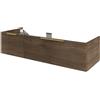 SENSEA Mobile da bagno sospeso sotto lavabo L 135 x H 85 x P 48 cm noce, 2 cassetti Neo, Maniglie acquistabili separatamente