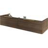 SENSEA Mobile da bagno sospeso sotto lavabo L 150 x H 32 x P 48 cm noce, 2 ante Neo, Maniglie acquistabili separatamente