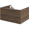 SENSEA Mobile da bagno sospeso sotto lavabo L 60 x H 35 x P 48 cm noce, 1 cassetto Neo, Maniglie acquistabili separatamente