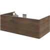 SENSEA Mobile da bagno sospeso sotto lavabo L 70 x H 50 x P 37 cm bianco, 2 cassetti Neo, Maniglie acquistabili separatamente