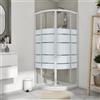 SENSEA Box doccia angolare con porta scorrevole, vetro smerigliato 4 mm, L 87.5-89 cm x L 87.5-89 cm, H 185 cm, bianco Essential
