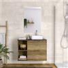 SENSEA Mobile da bagno sospeso sotto lavabo L 60 x H 64 x P 48 cm miele, 2 cassetti Neo, Maniglie acquistabili separatamente