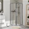 SENSEA Box doccia angolare con porta scorrevole, vetro 4 mm, L 87.5-89 cm x L 87.5-89 cm, H 185 cm, cromo Essential