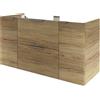 SENSEA Mobile da bagno sospeso sotto lavabo L 120 x H 64 x P 48 cm rovere miele, 2 cassetti SENSEA Apertura push-pull Neo Frame, Maniglie acquistabili separatamente