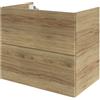 SENSEA Mobile da bagno sospeso sotto lavabo L 75 x H 64 x P 48 cm rovere miele, 2 cassetti, 2 ante SENSEA Neo Frame, Maniglie acquistabili separatamente