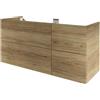 SENSEA Mobile da bagno sospeso sotto lavabo L 70 x H 50 x P 51 cm bianco, 2 ante Neo, Maniglie acquistabili separatamente