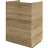SENSEA Mobile da bagno a terra L 60 x H 84 x P 48 cm rovere miele, 3 cassetti Apertura push-pull SENSEA Neo Line, Maniglie acquistabili separatamente