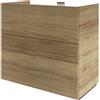 SENSEA Mobile da bagno a terra L 90 x H 84 x P 48 cm rovere miele, 3 cassetti Apertura push-pull SENSEA Neo Line, Maniglie acquistabili separatamente