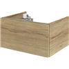 SENSEA Mobile da bagno sospeso sotto lavabo L 60 x H 32 x P 48 cm miele, 1 cassetto Neo, Maniglie acquistabili separatamente