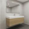 SENSEA Mobile da bagno sospeso sotto lavabo L 105 x H 50 x P 50 cm bianco, 1 cassetto 3 ante Neo, Maniglie acquistabili separatamente