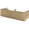 SENSEA Mobile da bagno sospeso sotto lavabo L 120 x H 64 x P 32 cm rovere miele, 1 cassetto Apertura push-pull SENSEA Neo, Maniglie acquistabili separatamente