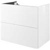 SENSEA Mobile da bagno sospeso sotto lavabo L 75 x H 64 x P 48 cm lucido, 4 cassetti SENSEA Neo, Maniglie acquistabili separatamente
