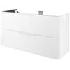 SENSEA Mobile da bagno sospeso sotto lavabo L 120 x H 50 x P 48 cm bianco, 1 cassetto 3 ante Neo, Maniglie acquistabili separatamente