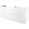 SENSEA Mobile da bagno sospeso sotto lavabo L 85 x H 75 x P 46 cm bianco, 2 ante Neo, Maniglie acquistabili separatamente