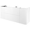 SENSEA Mobile da bagno sospeso sotto lavabo L 150 x H 64 x P 48 cm bianco, 2 cassetti 2 ante Apertura push-pull SENSEA Neo, Maniglie acquistabili separatamente