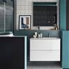 SENSEA Mobile da bagno sospeso sotto lavabo L 90 x H 64 x P 35 cm bianco, 2 cassetti Apertura push-pull SENSEA Neo, Maniglie acquistabili separatamente