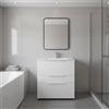 SENSEA Mobile da bagno a terra L 75 x H 84 x P 48 cm bianco, 3 cassetti SENSEA Neo Line, Maniglie acquistabili separatamente