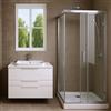 SENSEA Mobile da bagno a terra L 105 x H 84 x P 48 cm bianco laccato lucido, 3 cassetti SENSEA Neo Line, Maniglie acquistabili separatamente