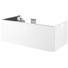 SENSEA Mobile da bagno sospeso sotto lavabo L 70 x H 35 x P 51 cm bianco, 1 cassetto Neo, Maniglie acquistabili separatamente