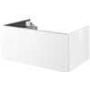 SENSEA Mobile da bagno sospeso sotto lavabo L 75 x H 32 x P 48 cm lucido, 1 cassetto SENSEA Neo, Maniglie acquistabili separatamente
