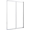 SENSEA Porta doccia scorrevole L 137-140 cm x H 185 cm per nicchia in vetro trasparente SP. 4 mm, profilo lucido cromo, serie Essential