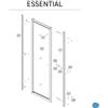 SENSEA Porta doccia saloon L 67-70 cm x H 185 cm per nicchia in vetro trasparente SP. 4 mm, profilo lucido cromo, serie Essential