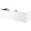 SENSEA Mobile da bagno sospeso sotto lavabo L 120 x H 64 x P 32 cm bianco laccato lucido, 1 cassetto Apertura push-pull SENSEA Neo, Maniglie acquistabili separatamente