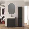 BADEN HAUS Mobile da bagno sottolavabo Cortina L70 X P45 X H 79cm, cannettato, nero opaco