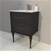 Leroy Merlin Mobile bagno sospeso con lavabo L 60 x P 46 cm grigio grafite 2 cassetti per vasca centrale Tiffany