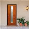 Master Porta blindata MASTER Look L 80 x H 210 cm con vetro in legno noce/bianco, apertura spingere a destra, falso telaio incluso