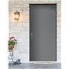 Yale Porta blindata YALE Lion L 80 x H 210 cm in PVC grigio/bianco, apertura spingere a destra, falso telaio incluso